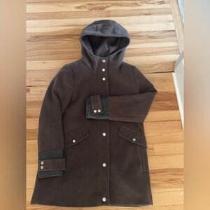 Women’s Size Small (4), Marc New York/ Andrew Marc Wool deep Olive Pea Coat